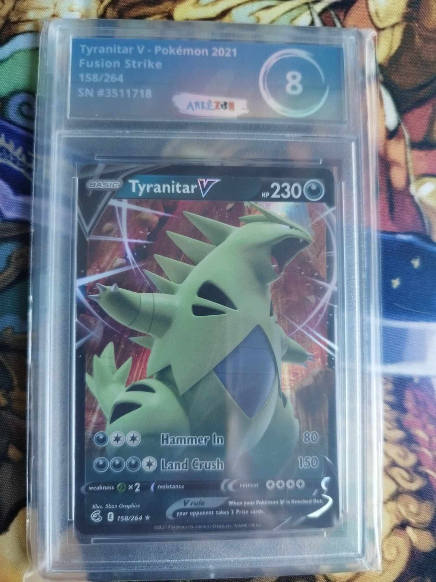 TYRANITAR V 158/264 ARKEZON GRADED 8