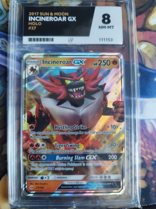 INCINEROAR GX 27/149 AGC GRADE 8